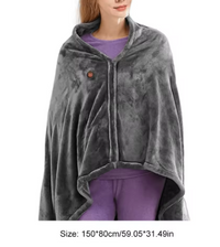 USB Electric Heated Blanket 3 Heating Levels Fleece Heated Blanket Wearable Heating Lap Blanket for Household and Office